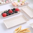 thumbnail image 6 of Balsa Circle 24 Natural 5" Wheat Straw Fiber Mini Rectangular Serving Trays Party Events Tableware Decorations, 6 of 8