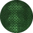 thumbnail image 1 of Ahgly Company Indoor Round Oriental Emerald Green Industrial Area Rugs, 5' Round, 1 of 4