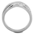 thumbnail image 3 of Silver Womens Ring Anillo Para Mujer Stainless Steel Ring with Top Grade Crystal Cosenza, 3 of 4