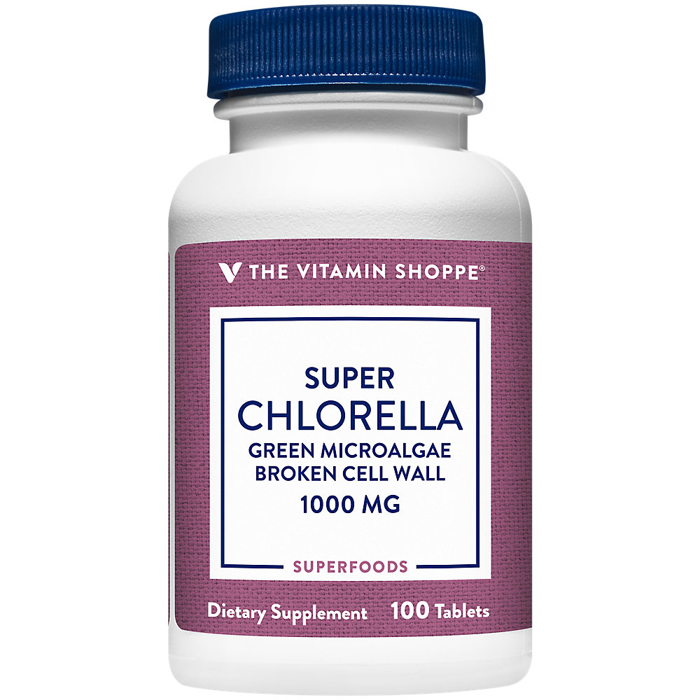 The Vitamin Shoppe Super Chlorella 1000mg, SingleCelled Green Superfood