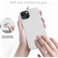 thumbnail image 2 of Compatible with iPhone 15 Plus Case with Screen Protector,Upgraded Liquid Silky Soft Silicone Cover,Fashionably  for Men Women Girls,Protective Phone Case 6.7",White, 2 of 12