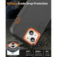 thumbnail image 3 of Entronix Heavy Duty Case Designed for iPhone 15 Shockproof Triple Layer Rugged Case, Orange, 3 of 5