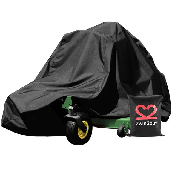 KANCOKIT Zero Turn Lawn Mower Cover, Weatherproof 600D Universal Mower Cover for Outdoor Protection, Black