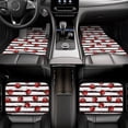 thumbnail image 6 of Daiia Ladybugs on Black and White Striped1 Printed Car Floor Mats Set of 4, Durable Non Slip Auto Floor Carpet, Car Interior Carpets Proof Foot Pads Anti-Slip Cushion Automoetive Accessories, 6 of 6