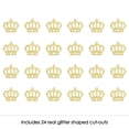 thumbnail image 2 of Big Dot of Happiness Gold Glitter Prince Crown - No-Mess Real Glitter Cut-Outs - Royal Prince Charming Baby Shower or Birthday Party - Set of 24, 2 of 6