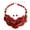 Red, variant on 7829 Bohemian Shell Necklace And Earrings Set Handcrafted Natural Beads For Women Beach Party Formal Wear 4 Colors Available