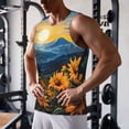 thumbnail image 5 of Yiaed Elegant Sunset Sunflower Print Mens Compression Shirt Slimming Body Shaper Vest Workout Tank Tops Abs Abdomen Undershirts-3X-Large, 5 of 7