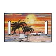 thumbnail image 2 of Whosucclay Sunset Palm Print Golf Cart Seat Cover, Easy to Install Breathable Protector for 2 Person Thickened Golf Cart Seat Towel Blanket, 52.36"x 32.28", 2 of 7