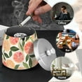 thumbnail image 4 of Yayeee Ashtray with Lid for Cigarette Smokeless Stainless Steel Home Ash Holder, Watercolor Grapefruit, 4 of 7