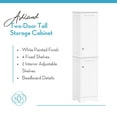 thumbnail image 5 of RiverRidge Ashland 2-Door Tall Bathroom Linen Storage Cabinet and Organizer Shelf - White, 5 of 8