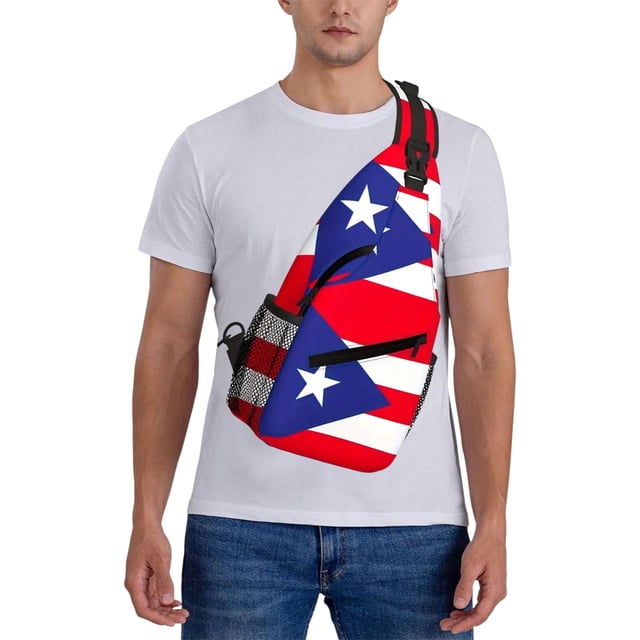 Sac à Bandoulière pour la Journée de l'Indépendance Sac de Poitrine Sac à Dos de Randonnée Sac à Bandoulière Pliable Grande Capacité Durable à la Mode