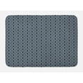 thumbnail image 1 of Japanese Bath Mat, Diamond Line Pattern with Squares and Abstract Graphic Flowers, Non-Slip Plush Mat Bathroom Kitchen Laundry Room Decor, 29.5 X 17.5 Inches, Charcoal Grey Dark Blue White, Ambesonne, 1 of 2