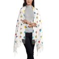 thumbnail image 3 of Cauagu Color Ships Print Women Wrap Shawl tassels Scarves Retro Scarf 77.6"X28.3", 3 of 8