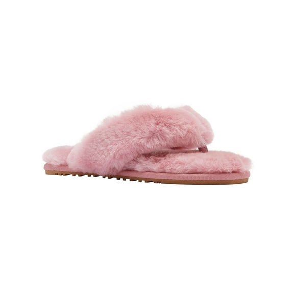 LAMO Womens Rose Pink Padded Amelia Open Toe Slip On Slippers Shoes S