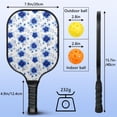 thumbnail image 3 of Pickleball Paddles Set,Pioneer Flower Floral Print Pattern Fiberglass Surface Pickleball Racket Set with 2 Indoor Outdoor Pickleball Balls and Pickleball Bag,Pickle-ball Equipment, 3 of 6