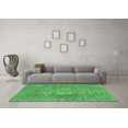 thumbnail image 3 of Ahgly Company Indoor Square Oriental Emerald Green Industrial Area Rugs, 7' Square, 3 of 4