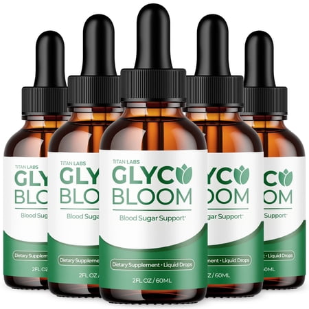 Glyco Bloom Advanced Formula Drops Blood Balance Support Supplement GlycoBloom (5 Pack)