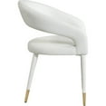 thumbnail image 3 of Pemberly Row Modern Off White Cream Vegan Leather Dining Chair, 3 of 5