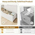 thumbnail image 6 of 5 Dresser for Bedroom, 51" Tall Dresser, Freestanding Vertical Drawer Cabinet with Storage, Wooden Closet Storage Chest for Living Room, Hallway, Entryway, White, 6 of 7