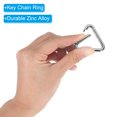 thumbnail image 3 of Unique Bargains 1-1/5" Metal Triangle Ring Buckle Triangle Jump Rings Spring Snap Clip Trigger Keychain Silver Tone 4 Pack, 3 of 6