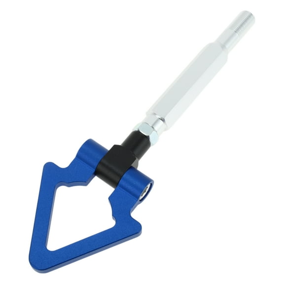 Unique Bargains Front/Rear Triangle Tow Hooks, Bumper Screw-on Tow Hook for Subaru Impreza Folding Racing Trailer Hook Aluminum Alloy Blue