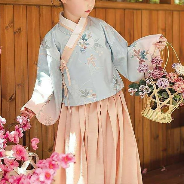 Ropa china Han para ninos ropa para ninas pequenas vestido de primavera fibra quimica Bodega Aurrera en linea