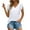White, variant on Tbopshirt Womens Top Women Fashion Solid Casual V-Neck Short Sleeve Loose T-Shirt Blouse Tops