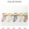 thumbnail image 3 of Toddlers Baby Girls Ruffled Socks Infant Cotton Ankle Socks with Lacework Socks Decoration Breathable Kids Socks Accessories, 3 of 6