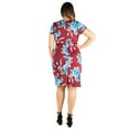 thumbnail image 3 of Women?s Plus Size Short Sleeve V Neck Floral Faux Wrap Dress, 3 of 3