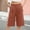 #490-Brown, variant on Womens Shorts Five Length Drawstring Elastic Waist Side Pocket Solid Soft Breathable Casual Linen Shorts Gift