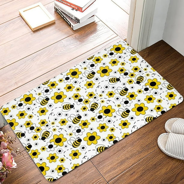 ON SALE!Loyerfyivos Summer Door Mat 24 X 16 Inch Bee Doormat Indoor