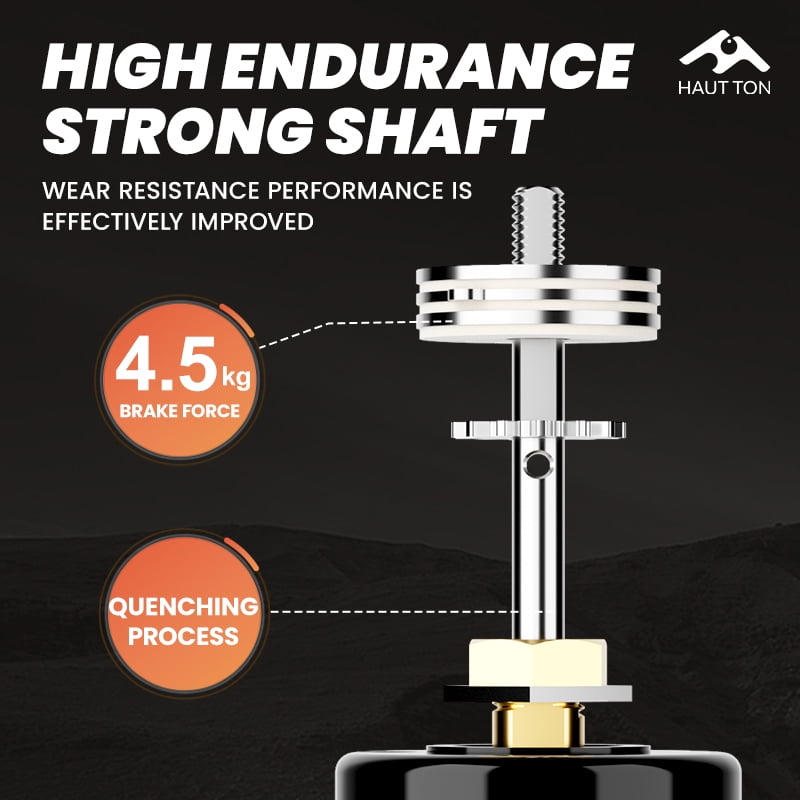 HAUT TON Smooth Spinning Fishing Reel 5.2:1 Gear Ratio 6+1 BB Ambidextrous Carbon Fiber Construction Durable Corrosion-Resistant