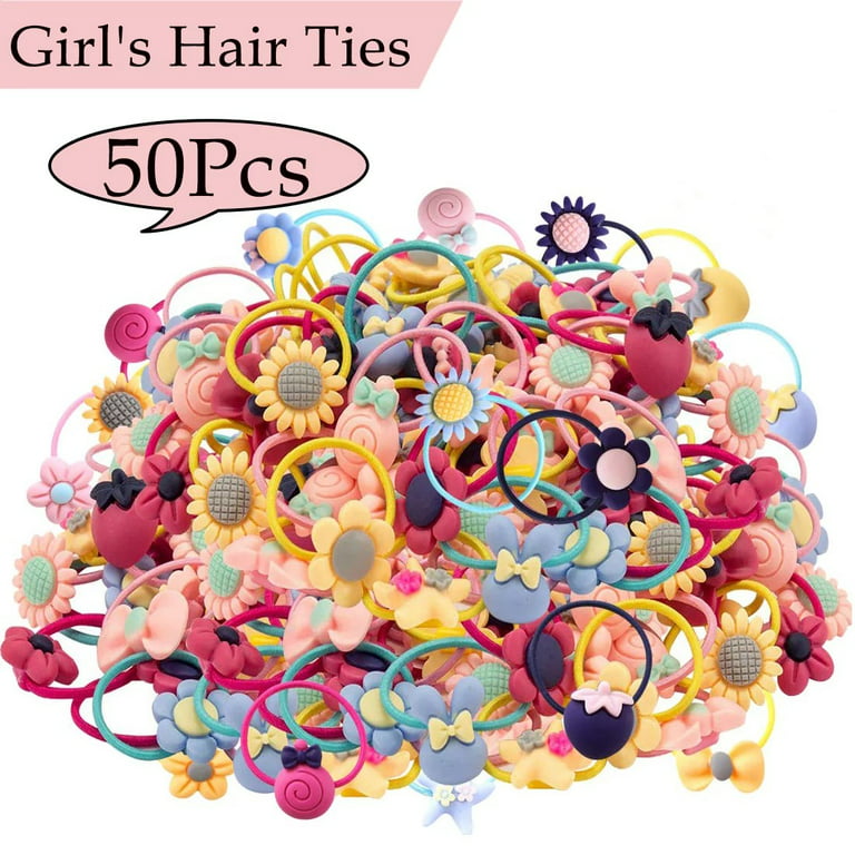 ANBALA Hair Accessories for Girls, Girls Hair Accessories, Hair Ties for Girls Women Elastic Hair Bands Ponytail Holders Rubber Bands Hair Barettes