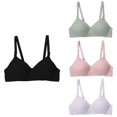 thumbnail image 4 of Bras for Women Fashion Solid Color Smooth Bra Thin Section without Steel Ring One Piece Seamless Gathered Bra, 4 of 5