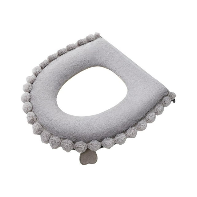 Feltree Premium Velour Toilet Seat Cushion with Contoured Design, Machine-Washable Bathroom Upgrade in Modern Colors