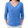 thumbnail image 2 of Womens Shirts Women's Winter V Neck Real Sequin Glitter Knitted Sweater Fashion Clothing, 2 of 6