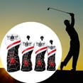 thumbnail image 3 of LOVIVER 4pcs Golf cover PU Golf Club Head Covers Waterproof Driver Club, 3 of 8