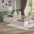 thumbnail image 2 of Twin Size Floor Bed, Integral Construction, Super High Security Barrier, Door, Wood Frame, White, 2 of 9