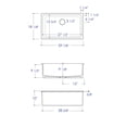 thumbnail image 2 of Black Matte 30" x 18" Fireclay Undermount / Drop In Fireclay Kitchen Sink, 2 of 12