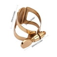 thumbnail image 2 of Single Screw Adjustment Saxophone Ligature Compact Durable Ligature for Soprano Saxophone, 2 of 4