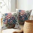 thumbnail image 5 of 4th of July Pillow Covers 16x16 Inch American Flag Star Flower Basket Patriotic Decorative Throw Pillows Set of 2 Independence Day Memorial Day Pillowcases for Couch, 5 of 6