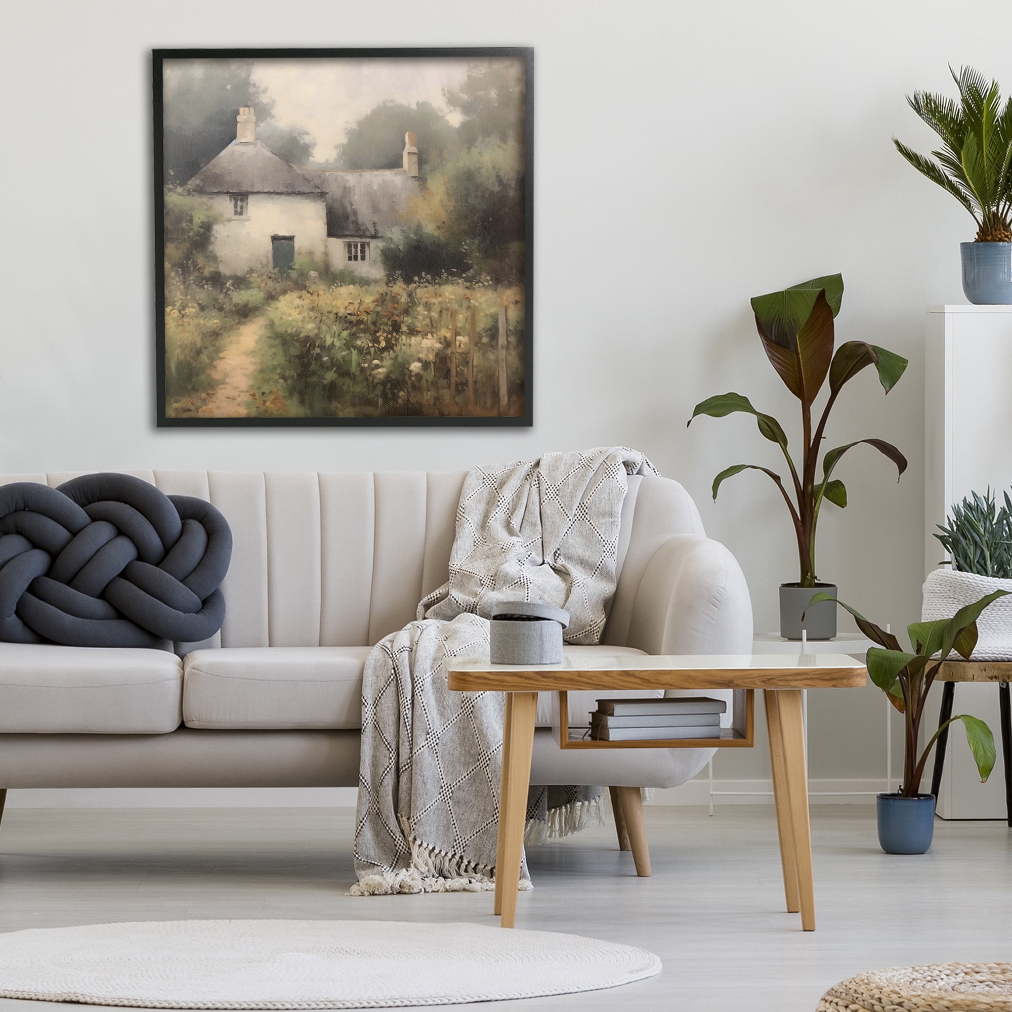 Stupell Industries Cottage Comfort in Summer Garden Black Framed Giclee Art, design by Creative Studio