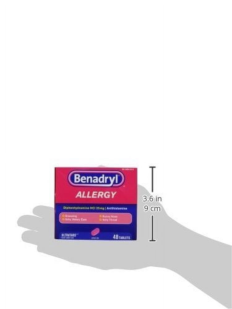 Benadryl Ultratab Antihistamine Allergy Medicine Tablets, 48 Count
