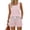 Light pink, variant on Summer Outfits for Women 2 Piece Beach Outfits Sleeveless Scoop Neck Tops High Waisted Shorts Summer Matching Set,Pink (XXL)