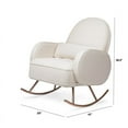 thumbnail image 2 of Million Dollar Baby Compass Upholstered Modern Fabric Rocker in Cream with Rose Gold Legs, 2 of 8