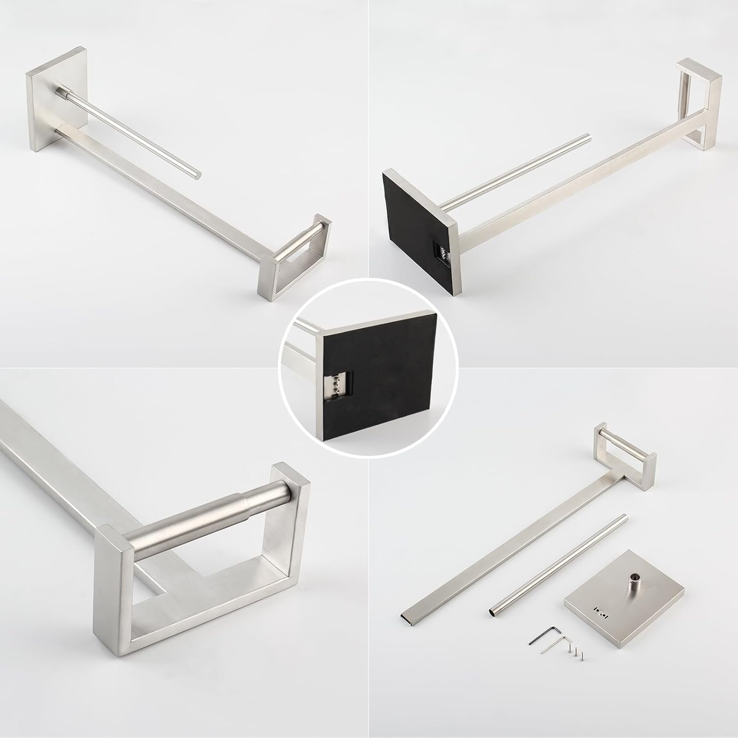 Standing Toilet Paper Holder Stainless Steel Brushed  Heavy Base