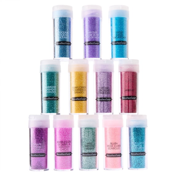 Party Extra Fine Glitter Set by Recollections - Assorted Glitter Set for Resin - Card Making - Decorations - Home DecorProject and Arts & Crafts - 1 Pack