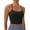 Black, variant on Seamless Sweetheart Neck Ribbed Racerback Crop Tank Top for Women Built-In Bra Support Comfortable Activewear,Color:Green