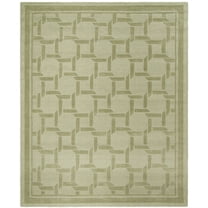 SAFAVIEH Martha Stewart Resort Weave Geometric Wool Area Rug, Pumpkin Seed, 9' x 12'