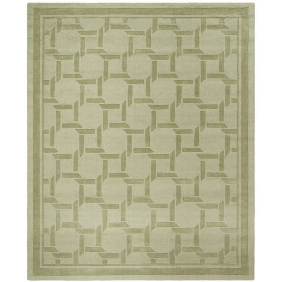 SAFAVIEH Martha Stewart Resort Weave Geometric Wool Area Rug, Pumpkin Seed, 9' x 12'